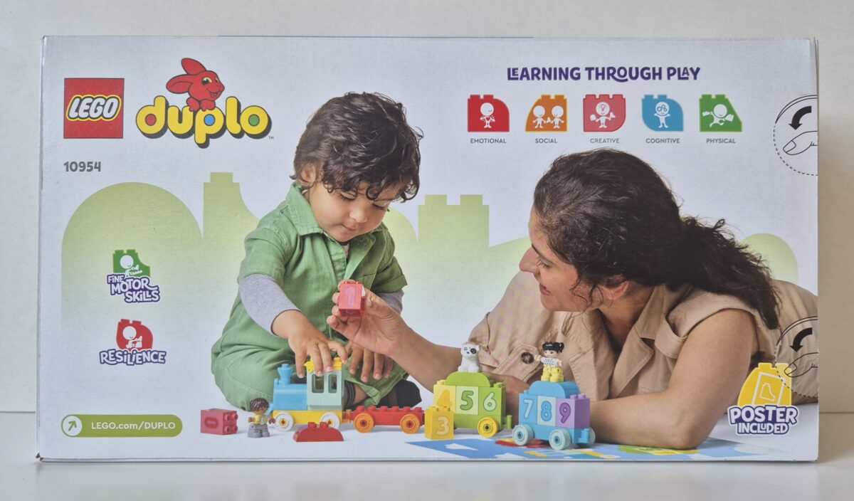 LEGO DUPLO Zahlenzug (10954) Verpackung Rückseite LEGO DUPLO Zahlenzug (10954) Verpackung Rückseite