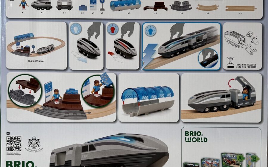 BRIO World – Turbo-Zug Set 36011 Rückseite BRIO World - Turbo-Zug Set 36011 Rückseite